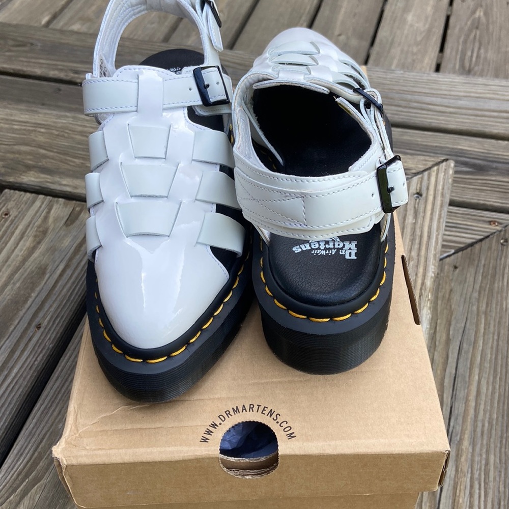 Oriana white patent smooth polished shoe